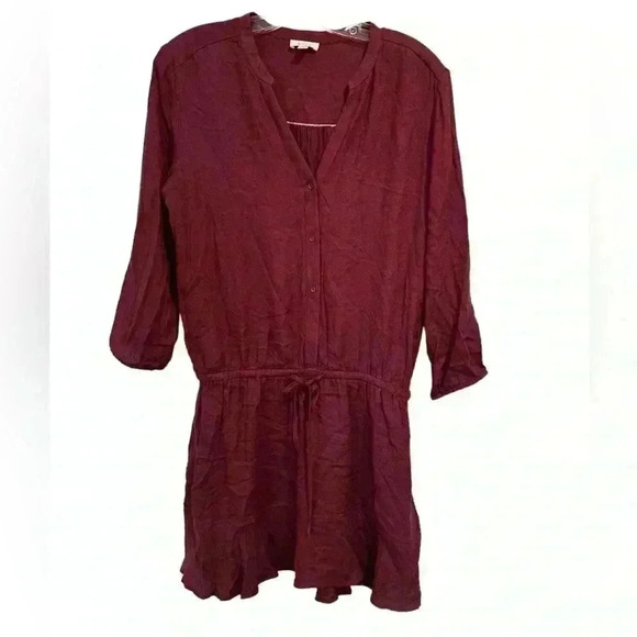 Soft Joie Parana Dress in Merlot / Mini Dress / Drawstring Waist / Size Small - Picture 2 of 6